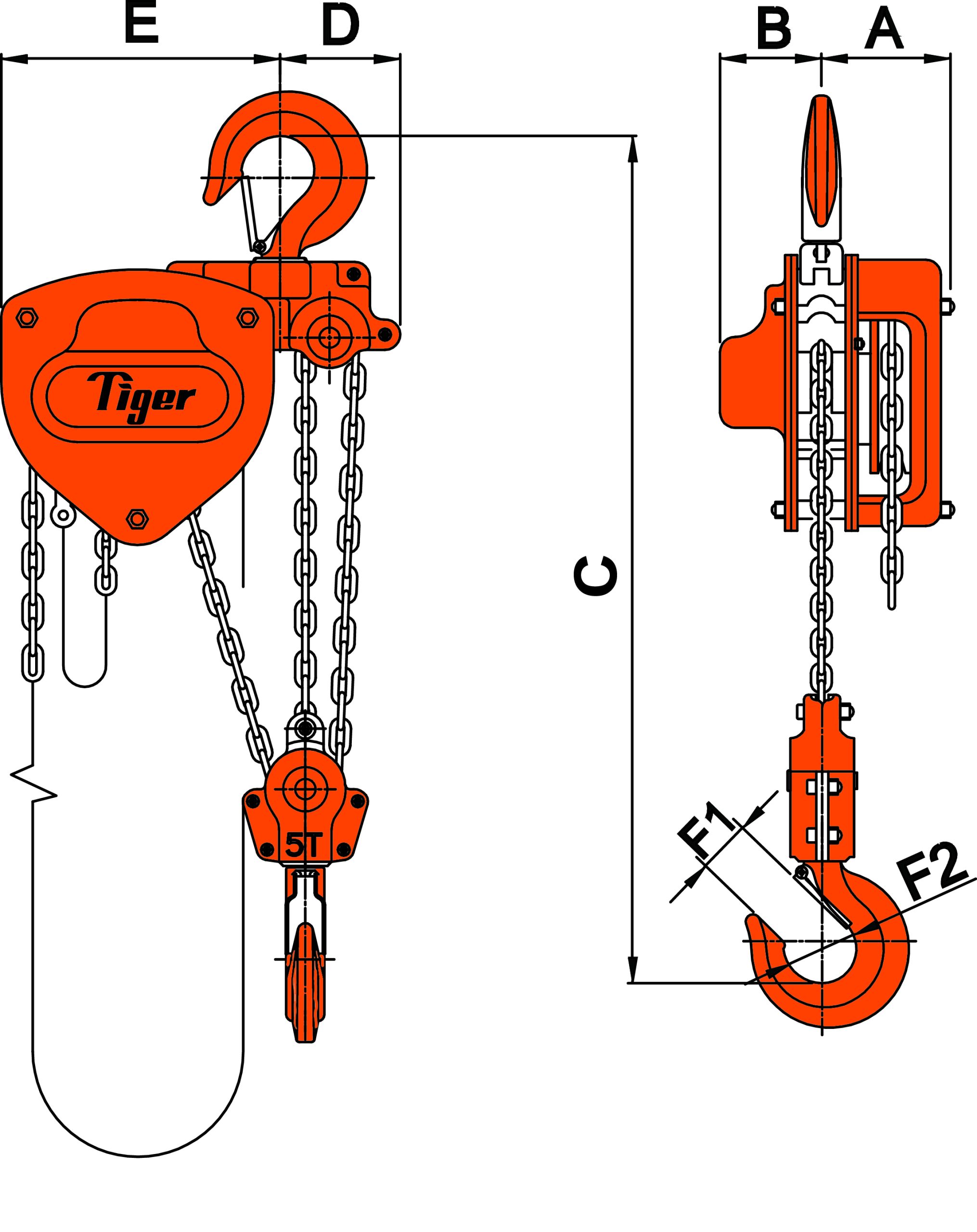 Procb Tcb Professional Chain Block Tiger Lifting