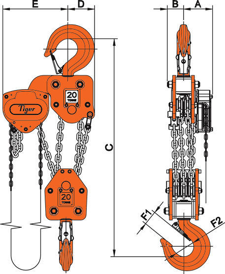 Procb Tcb Professional Chain Block Tiger Lifting