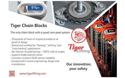 Tiger Chain Blocks featured in Hoist Magazine’s April Edition